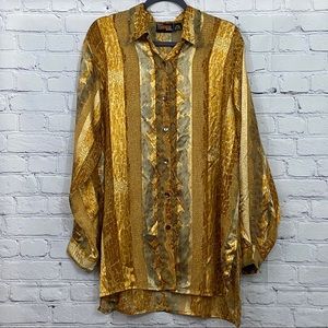 Tropical Brand Satin Gold Striped Work Wear